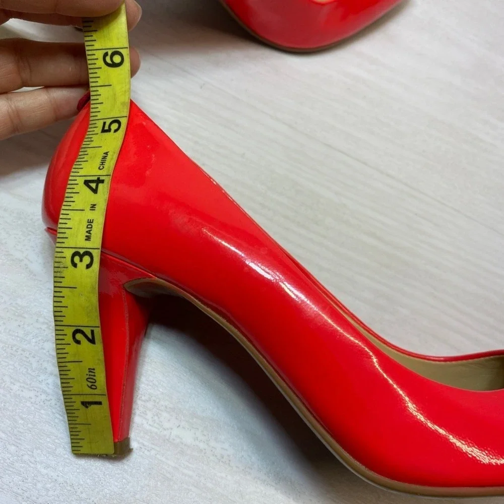Michael Kors Womens 8M Dorothy Pump Pointed Toe Red Patent Leather Stiletto Heel